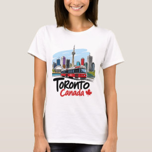 Camiseta Tranvía TTC de Toronto Adorable Horizonte