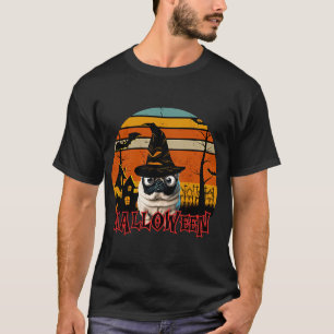 Camiseta trapos de halloween/pug mago