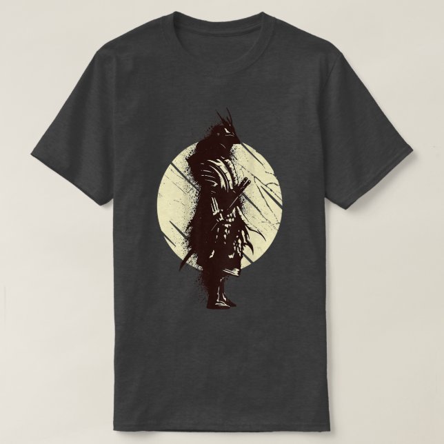 Camiseta trasera del guerrero Samurai japonés Guay (Diseño del anverso)