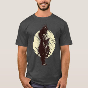 Camiseta trasera del guerrero Samurai japonés Guay