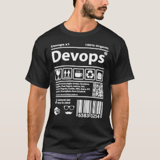 Camiseta Trasero Clásico de código de barras Devop