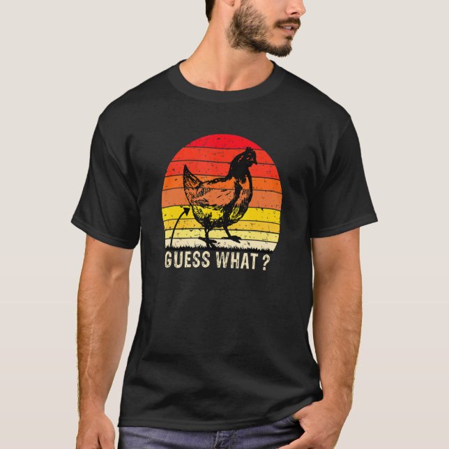 Camiseta Trasero de pollo vintage retro (Anverso)
