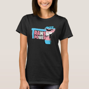 Camiseta Trasexual del orgullo transexual al poder por mano