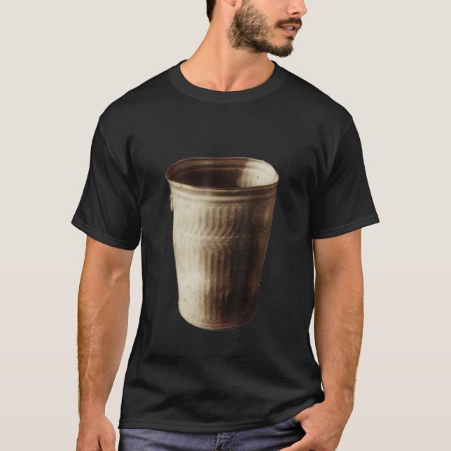 Camiseta Trash Can Trash Dust Box Monocrome Photo Large (Anverso)