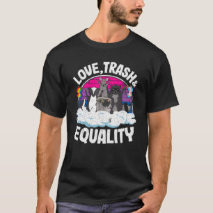 Camiseta Trash de amor e igualdad Opossum Raccoon Bisexual
