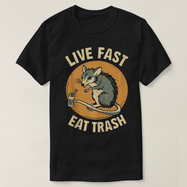 Camiseta Trash de Comida Rápida Viva Possum Funny Camping V (Diseño del anverso)