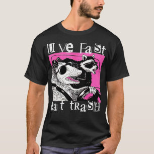 Camiseta Trash de Comida Rápida Vivo Funny Sol Retro Possum
