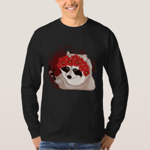 Camiseta Trash floral Panda Flor Anim forestal