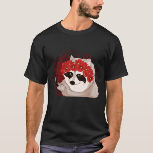 Camiseta Trash floral Panda Flor Anim forestal