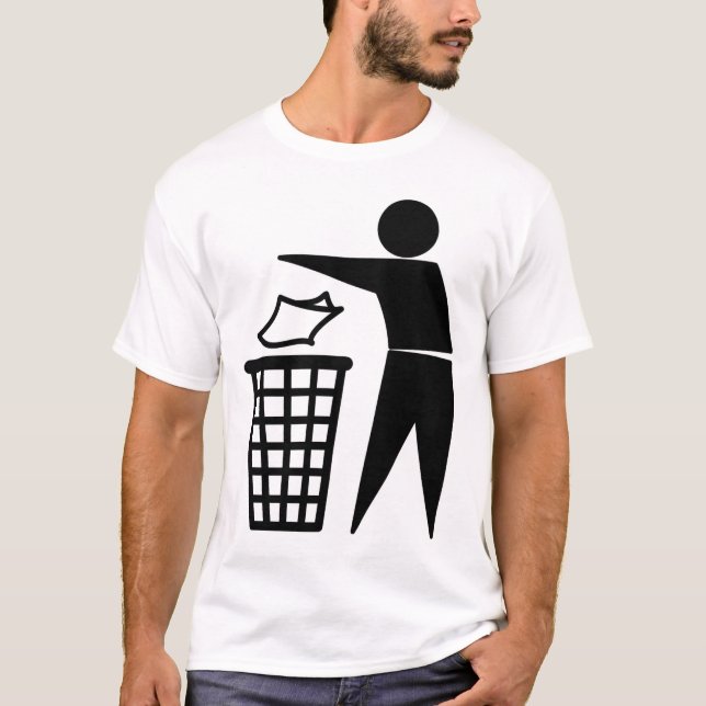 Camiseta Trash Man Dumping Papel Trash (Anverso)