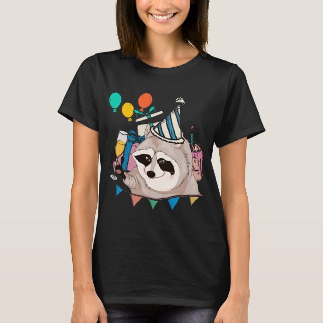 Camiseta Trash Panda Birthday Party Funny Animal Lover Racc (Anverso)