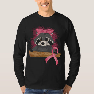 Camiseta Trash Panda Cinta rosa Raccoon Cáncer de Mama Awar