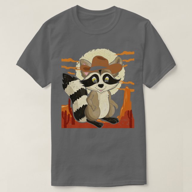 Camiseta Trash Panda Country Cowboy Gorra Forest Animal Rac (Diseño del anverso)