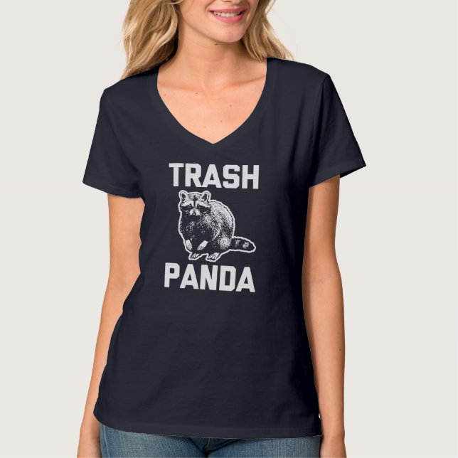 Camiseta Trash Panda divertido diciendo sarcástico racco an (Anverso)