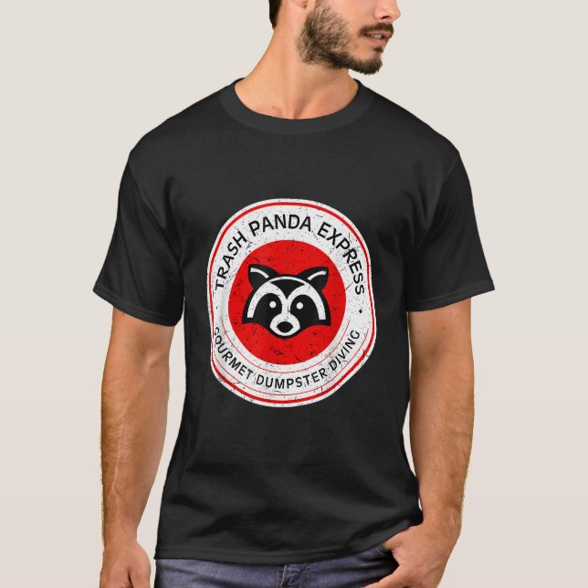 Camiseta Trash Panda Gourmet Dumpster Diving Express (Anverso)