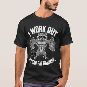 Camiseta Trash Panda Graciosa Racoa De Gimnasio Yo Trabajo
