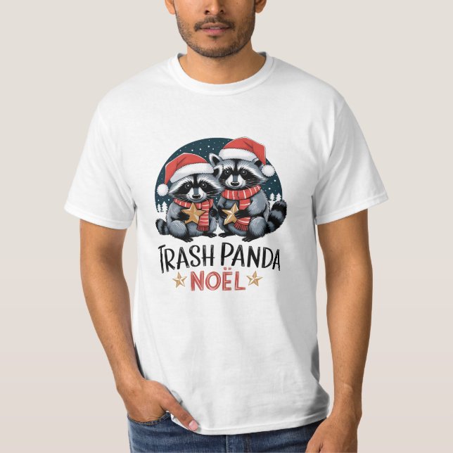 Camiseta Trash Panda Noel (Anverso)