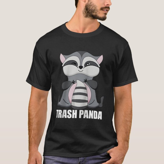 Camiseta Trash Panda Raccoon dice béisbol (Anverso)