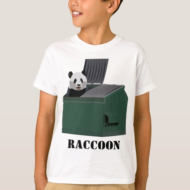 Camiseta Trash Panda shirt that says RACCOON (Anverso)