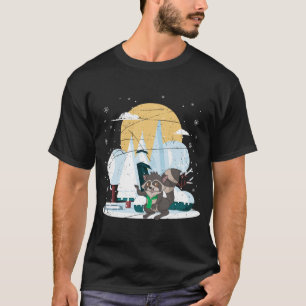 Camiseta Trash Panda Snowy Winter Zoo Animal Snowy Raccoo