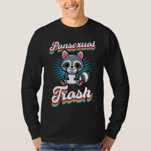 Camiseta Trash Pansexual Cute Irónico Pansexual Raccoon Amo