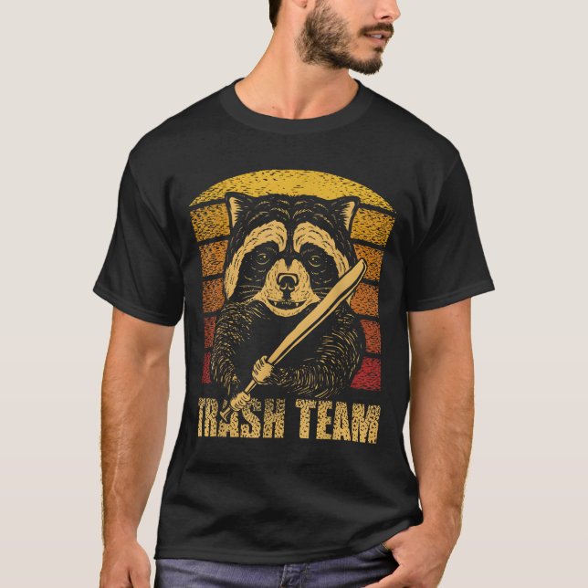 Camiseta Trash Team Pandas Raccoon Animal Garbage Gang (Anverso)