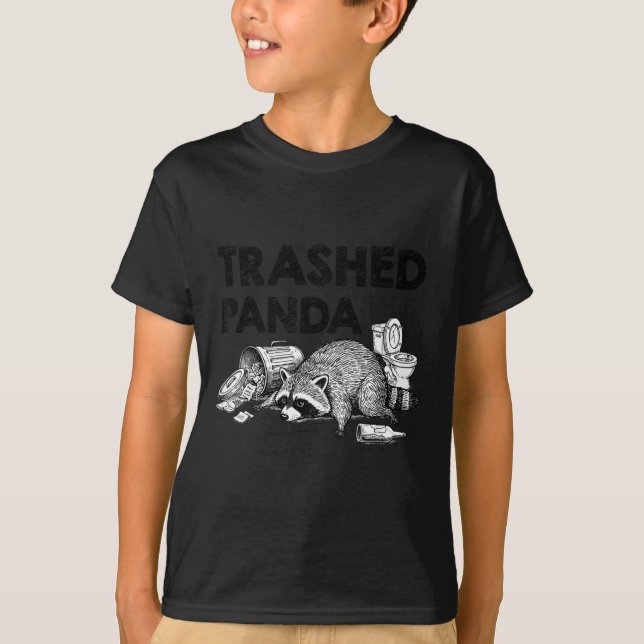 Camiseta Trashed Panda Funny Drunk Racoon Gets Drunk Meme F (Anverso)