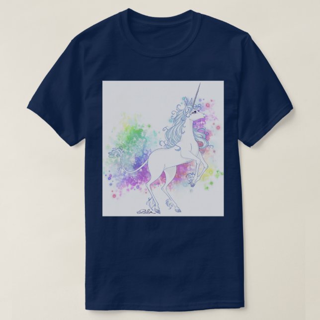 Camiseta Trasladar trimezcla de unicornio (Diseño del anverso)