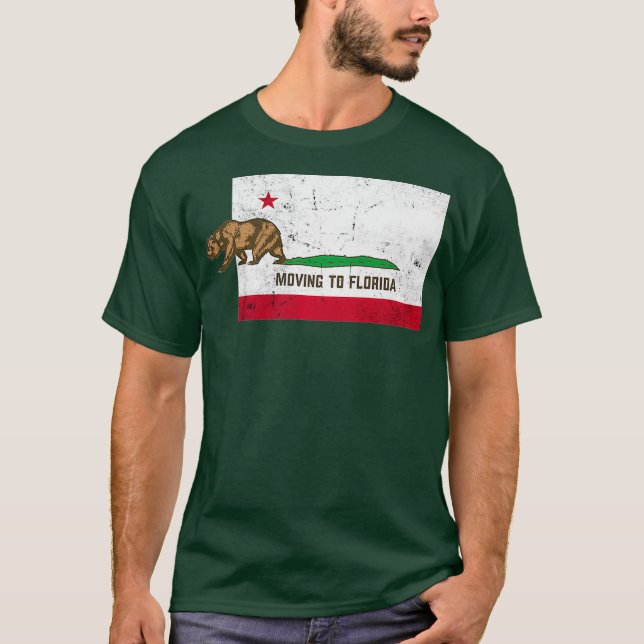 Camiseta Trasladarse a Florida Dejando California En Proble (Anverso)