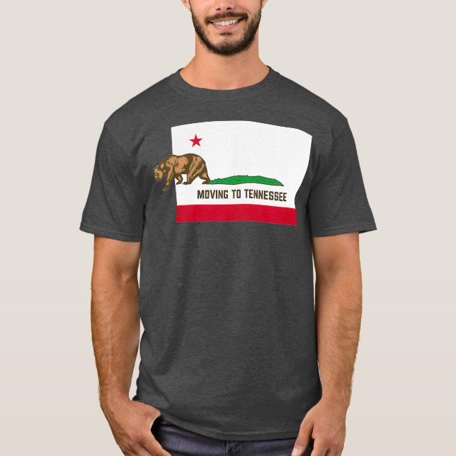 Camiseta Trasladarse a Tennessee Dejando Gracioso A Califor (Anverso)