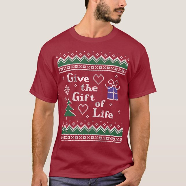 Camiseta Trasplante de regalo de los Navidades de la vida s (Anverso)