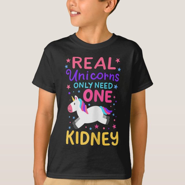 Camiseta Trasplante De Riñón Cirugía Renal Cute Unicornio P (Anverso)