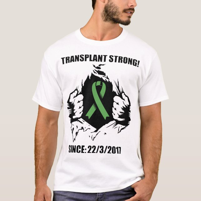 Camiseta trasplante fuerte desde la farmacia médica (Anverso)