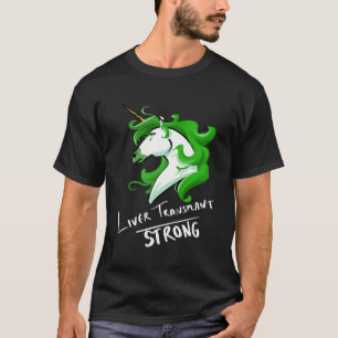 Camiseta Trasplante hepático Unicornio fuerte