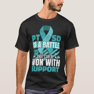 Camiseta Trastorno del estrés postraumático Cinta Verde azu