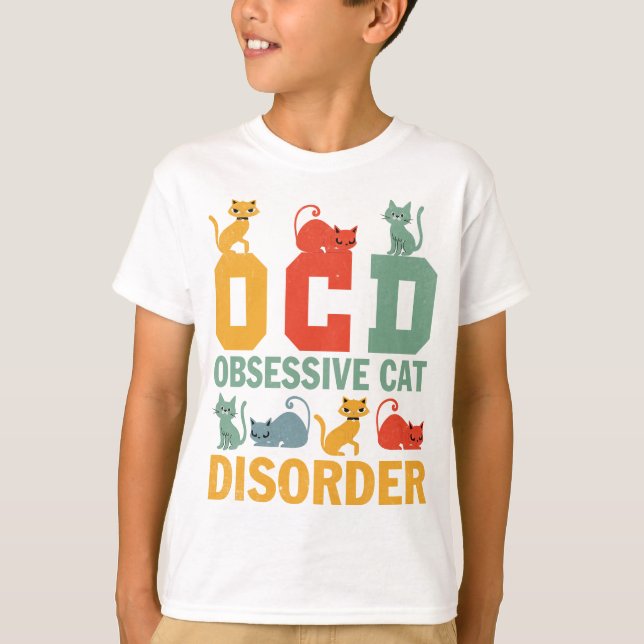 Camiseta Trastorno obsesivo del gato por OCD (Anverso)