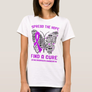 Camiseta Trastornos de la alimentación Conciencia Cinta de 