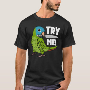Camiseta Trata De Mí Loro Con Cuchillo Y Corazón Azul