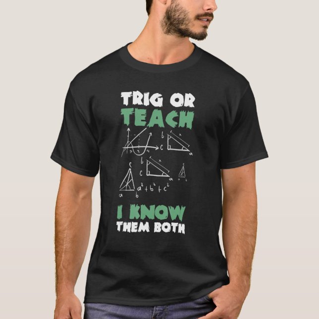 Camiseta Trata O Enseñanza Que Conozco Ambos Hallowen Math (Anverso)
