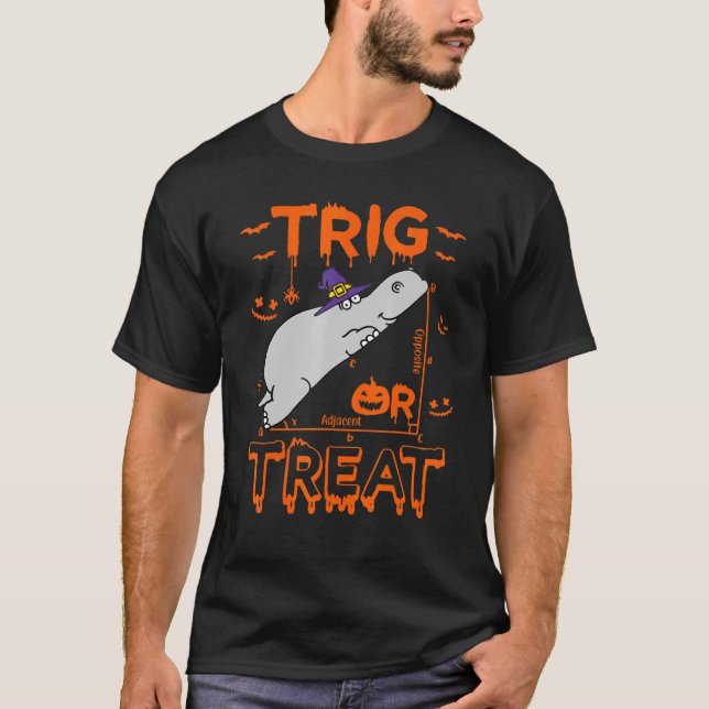 Camiseta Trata O Trate Hippopótamo Math Teachme Costume Ha (Anverso)