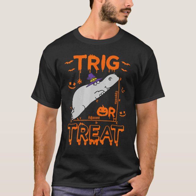 Camiseta Trata O Trate Hippopótamo Math Teachme Costume Ha (Anverso)