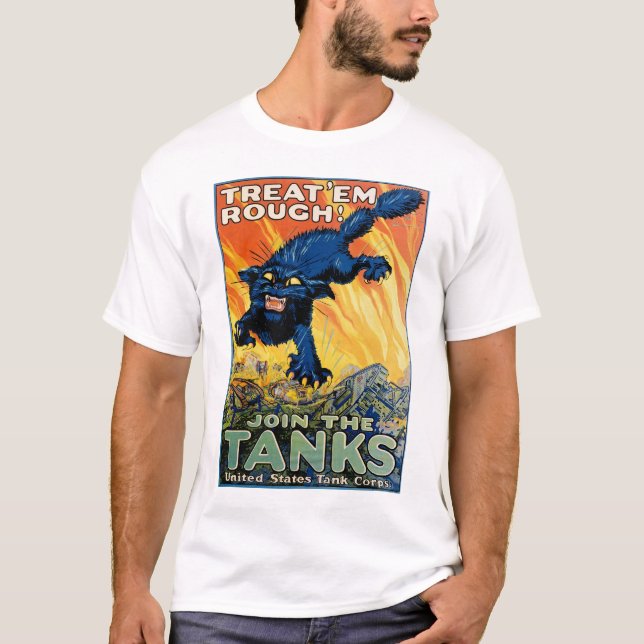 Camiseta Trátalos Rough - Únete a los tanques (Anverso)