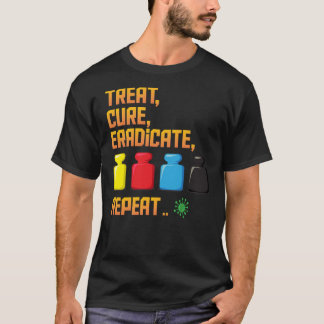 Camiseta Tratamiento pandémico, cura, erradicación, juego d