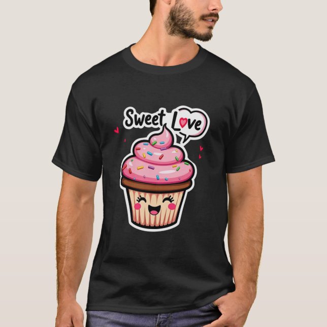 Camiseta Tratamientos dulces: conjunto de tortas de amor de (Anverso)