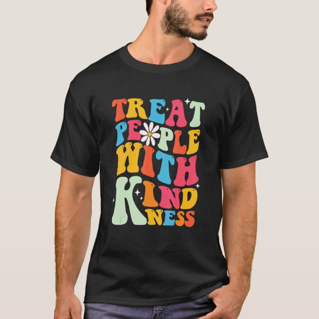 Camiseta Tratar Retro A Personas Con Amabilidad TPWK Inspir (Anverso)