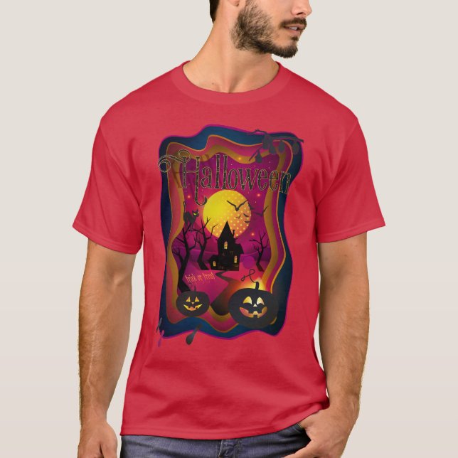 Camiseta Trate de decoración de Halloween o monstruo de tru (Anverso)