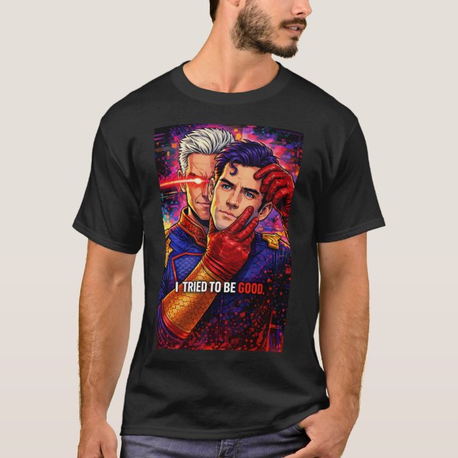 Camiseta Traté de Ser Bueno – Realidad Héroe Oscur (Anverso)