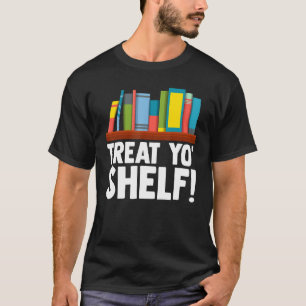 Camiseta Trate Tu Shelf Halloween Leyendo Para Autor Escrit