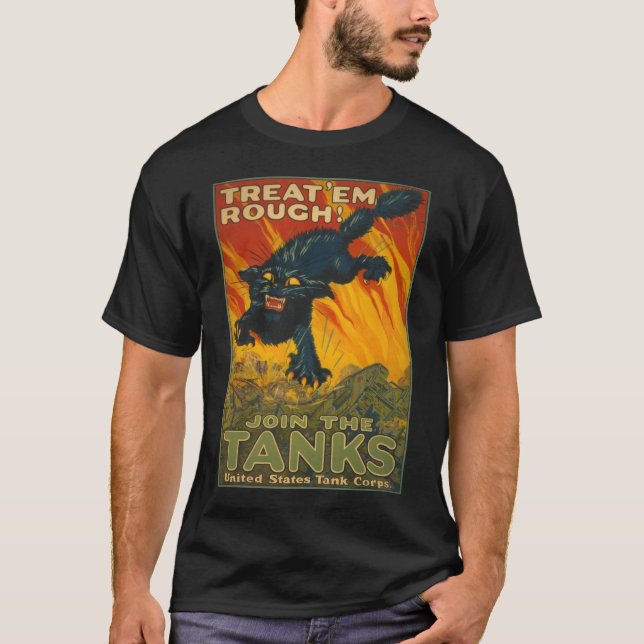Camiseta Trátelos ásperos - únase a los tanques (Anverso)