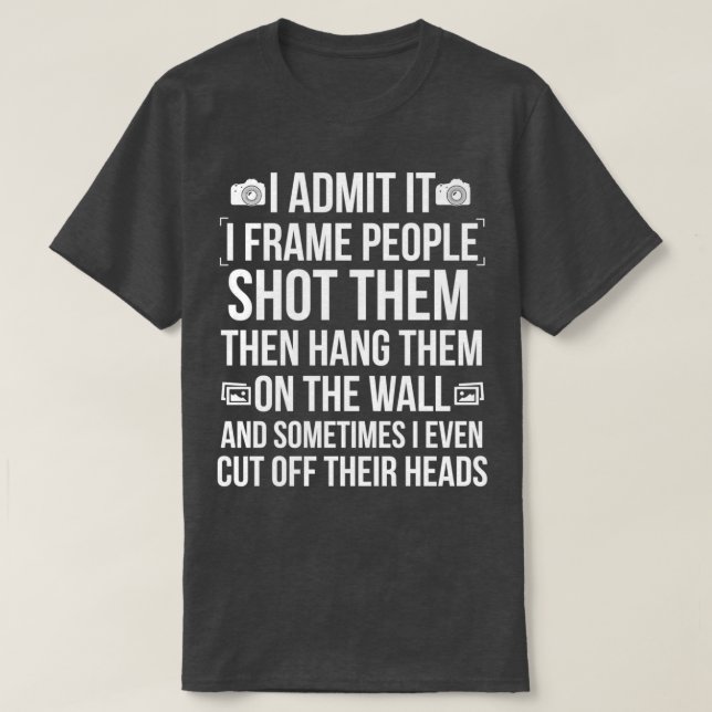 Camiseta Trato a la gente con regalos graciosos de los fotó (Diseño del anverso)